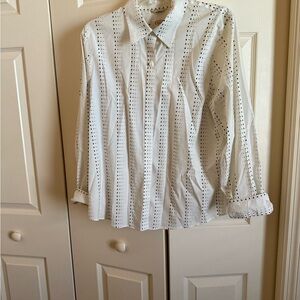 Talbots Women's White Blouse 1